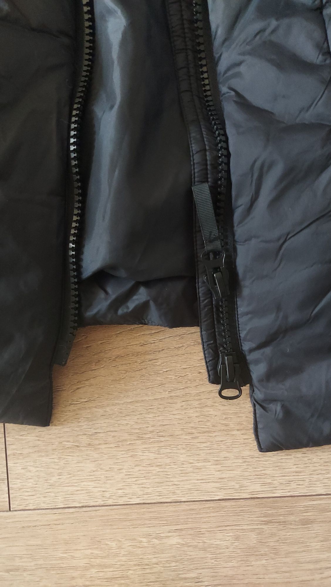 Nowy puchowy czarny  płaszcz zimowy kurtka Cream oversize