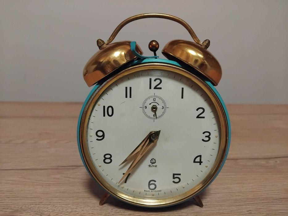 Poltik budzik polski zegar ponad 50 letni sprawny