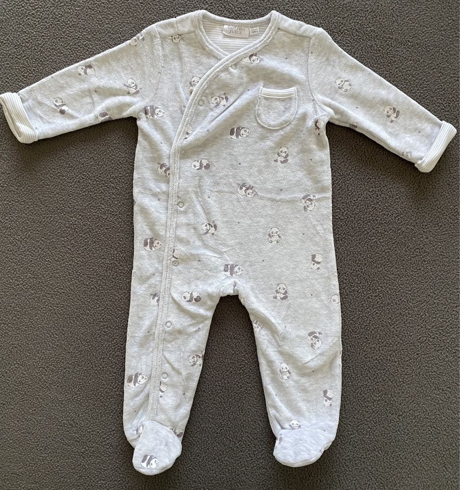 Lote 6 babygrows (1-6 M) chicco, vertbaudet, cotton juice e zara home