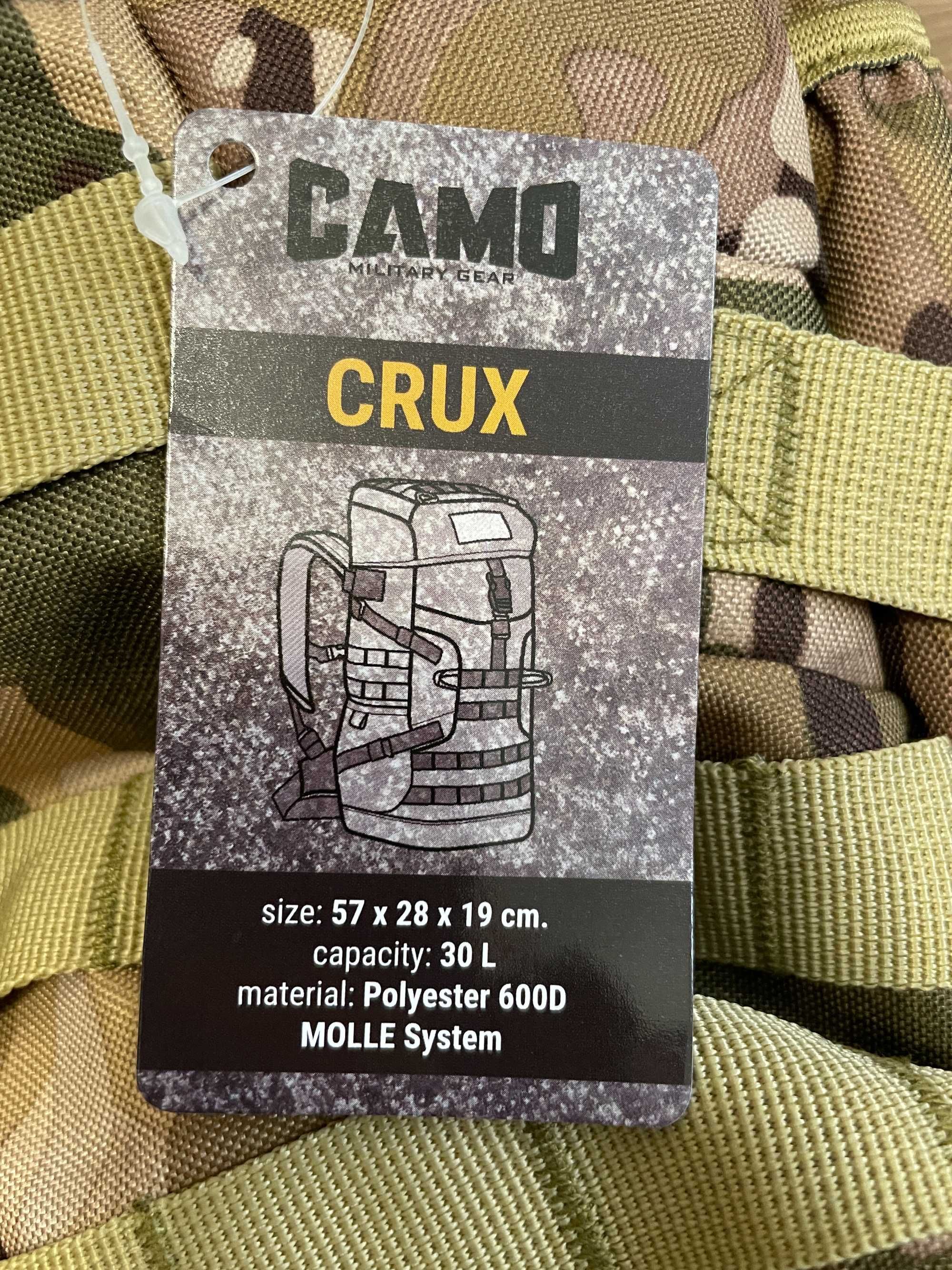 Тактический рюкзак CAMO CRUX 30 л MULTICAM / 600D, MOLLE