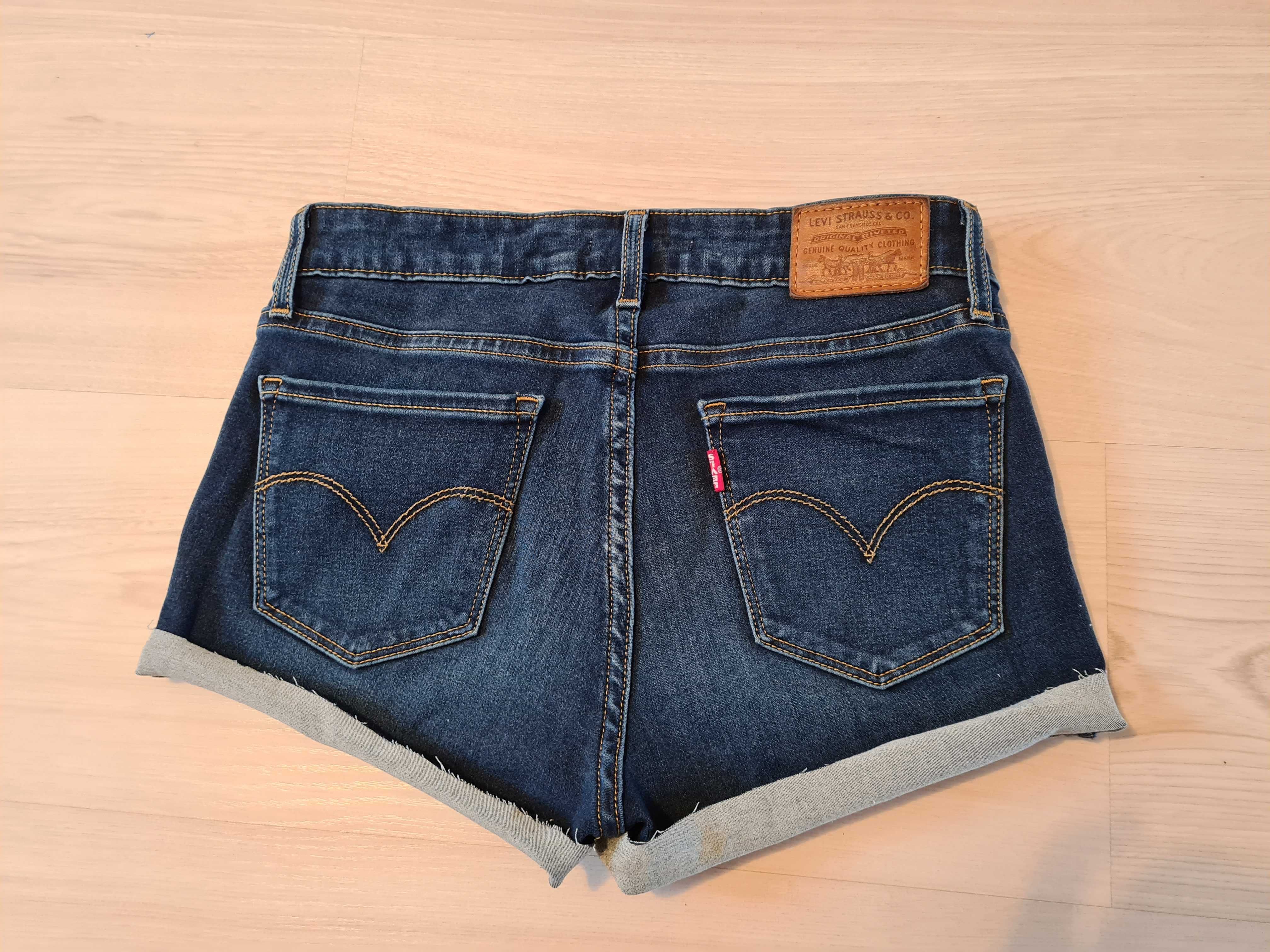 Szorty krótkie spodenki Levis 38  spodnie jeansy jeansowe wysoki stan