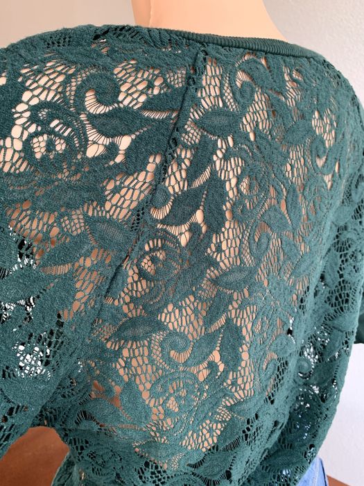 Narzutka zielona ażurkowa (S)