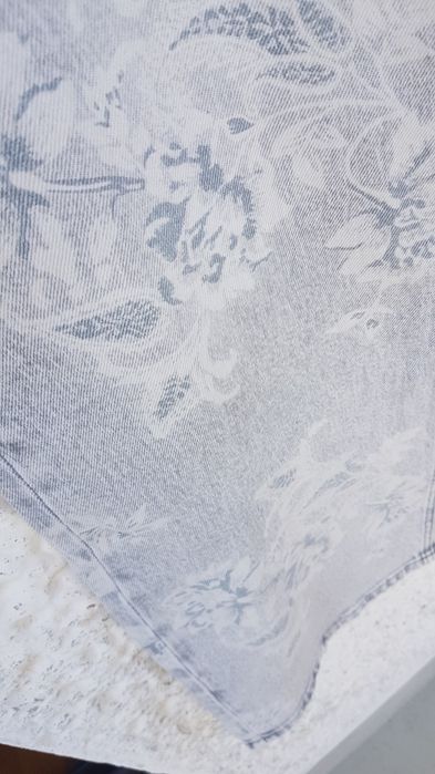 Spodnie  dżinsy kwiaty szare Nowe 38 M szeroka nogawki