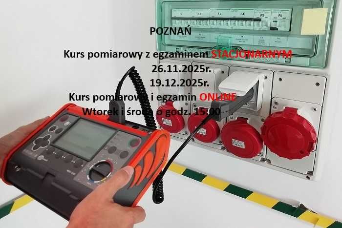 POZNAŃ szkolenie pomiarowe uprawnienia elektryczne G1 26.11.2025r.