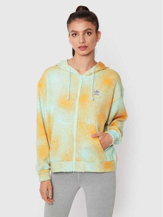 Ідеальне жіноче зіп худі adidas originals allover кофта з капюшоном