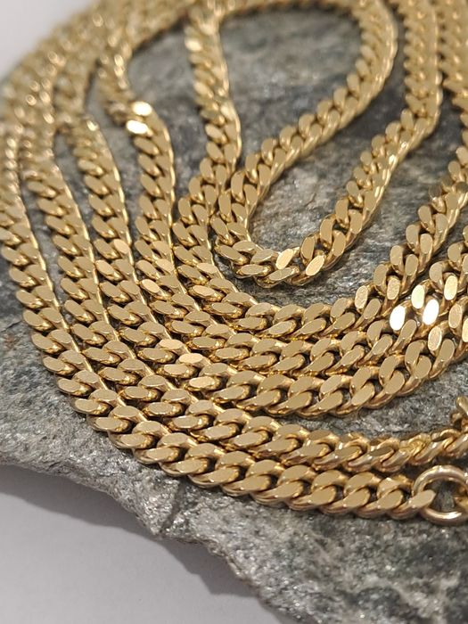 Piękny złoty łańcuszek Splot Pancerka Pr.333 80 cm Stan idealny