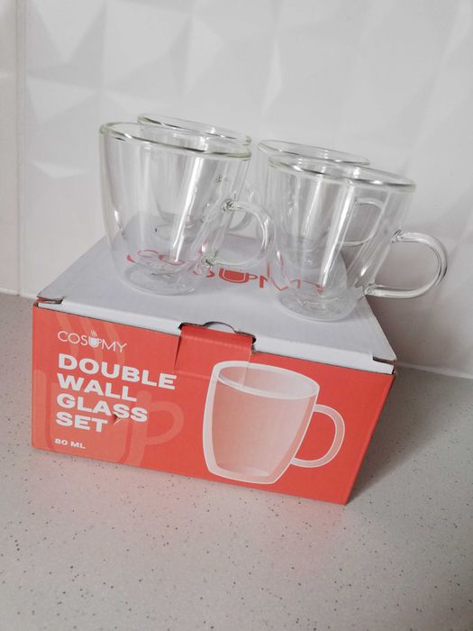 Szklanki do espresso z podwójnym dnem nowe