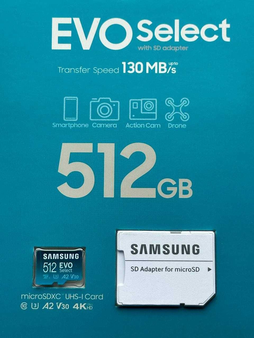 Samsung EVO Select 512 GB Micro SD Карта Пам'яті