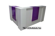 Ресепшн ТЕХНОмебель угловой бело-фиолетовый