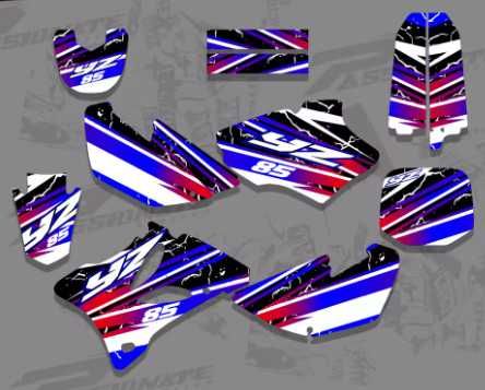 Naklejki Okleina Folia YAMAHA YZ80-YZ85 2002r-2014r RÓŻNE WZORY
