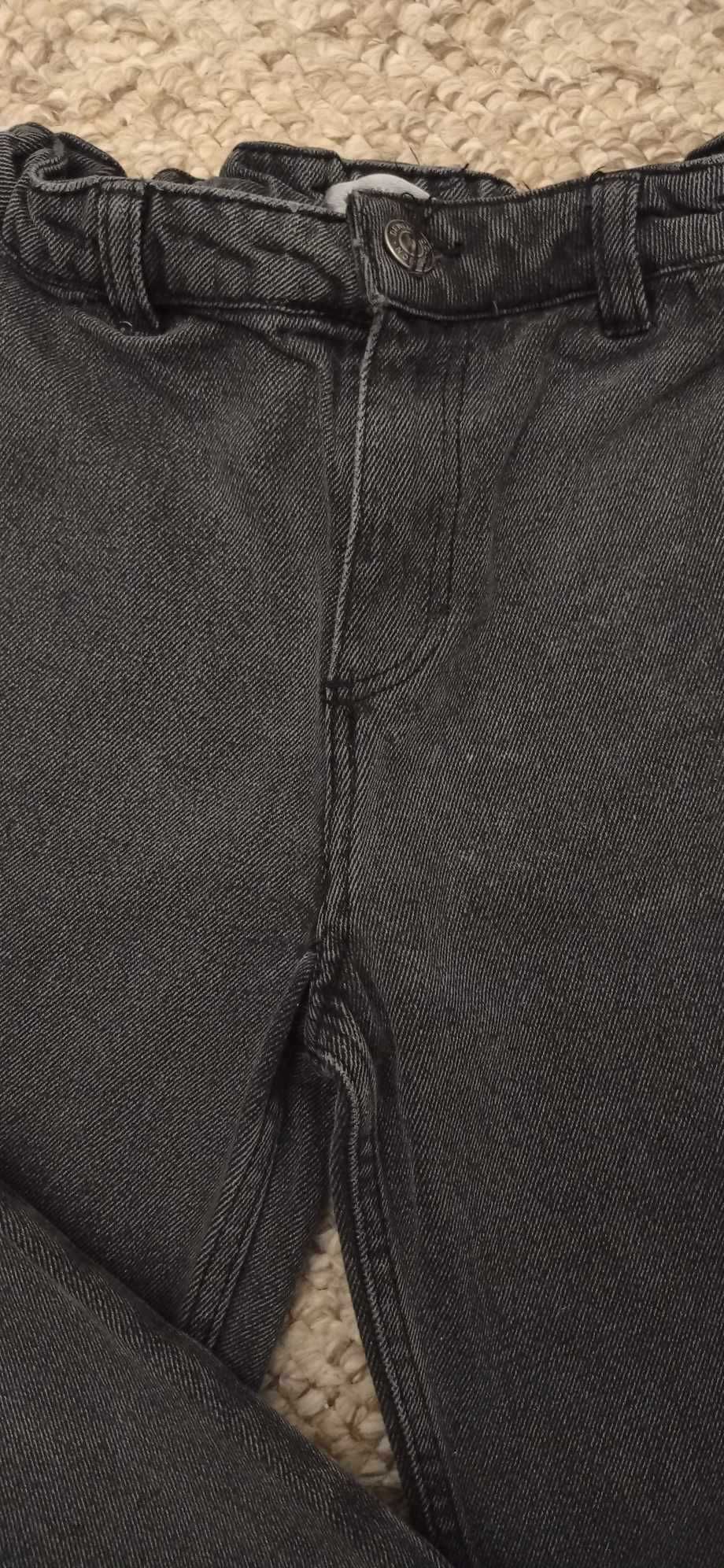 Spodnie jeansowe, czarne, dziewczęce RESERVED 140 cm