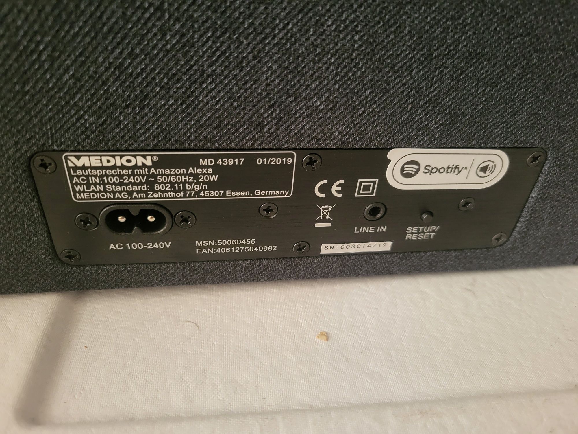 Glosnik Amazon Alexa wifi Bluetooth medion