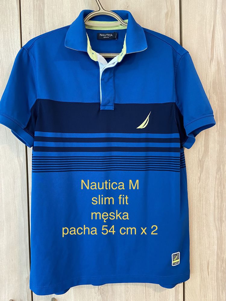 Nautica M slim fit męska koszulka krótki rękaw polo t-shirt