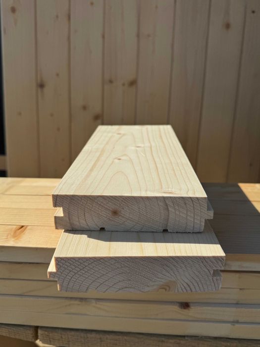 Блок хаус Дошка на підлогу Вагонка Планкен Фальш брус  Модрина терасна