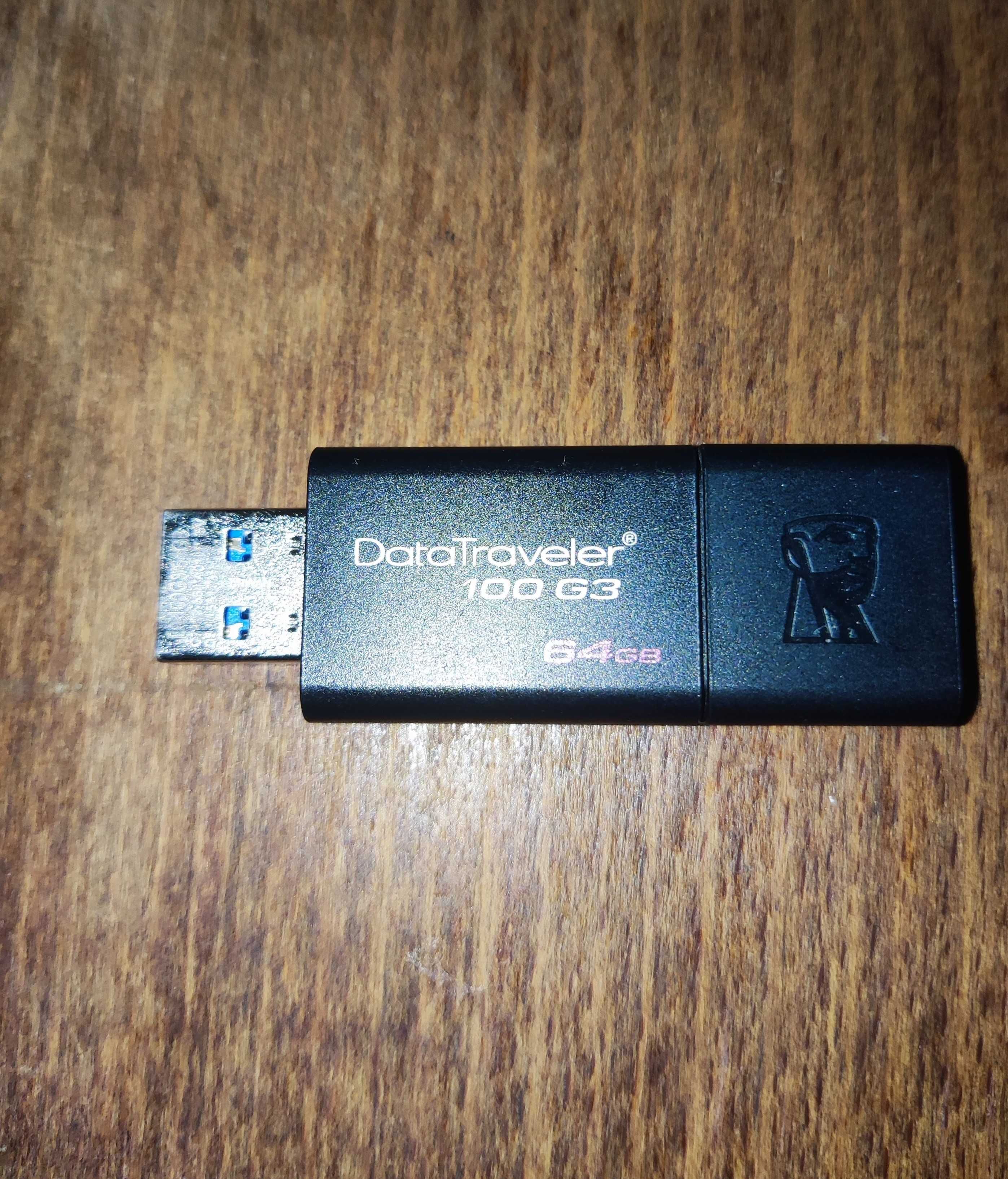 Флеш пам'ять USB Kingston DataTraveler 100 G3 64GB USB 3.1 (DT100G3)