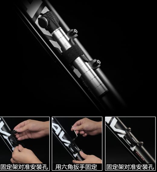 Насос мини-портативный ROCKBROS JG-1040 17см 75г 7бар вело велосипед