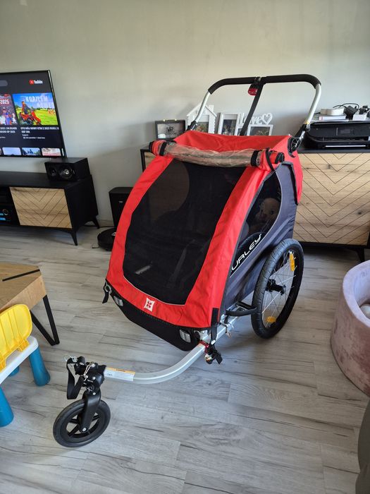 Przyczepka rowerowa 2 osobowa burley z funkcją wózka