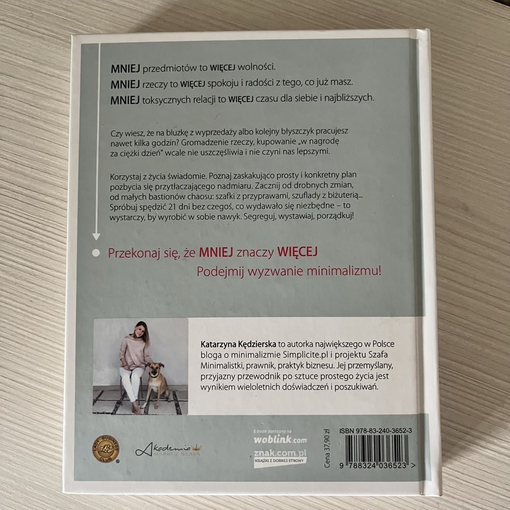 Książka Chcieć Mniej Katarzyna Kędzierska Simplicite minimalizm