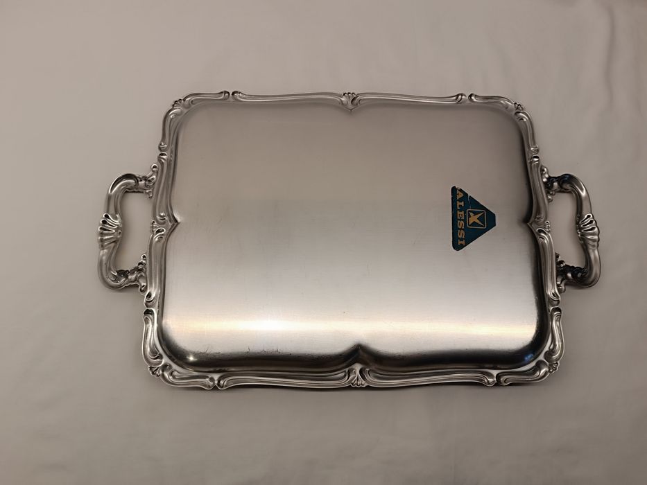 Tabuleiro Bandeja Rectangular em Inox Alessi.