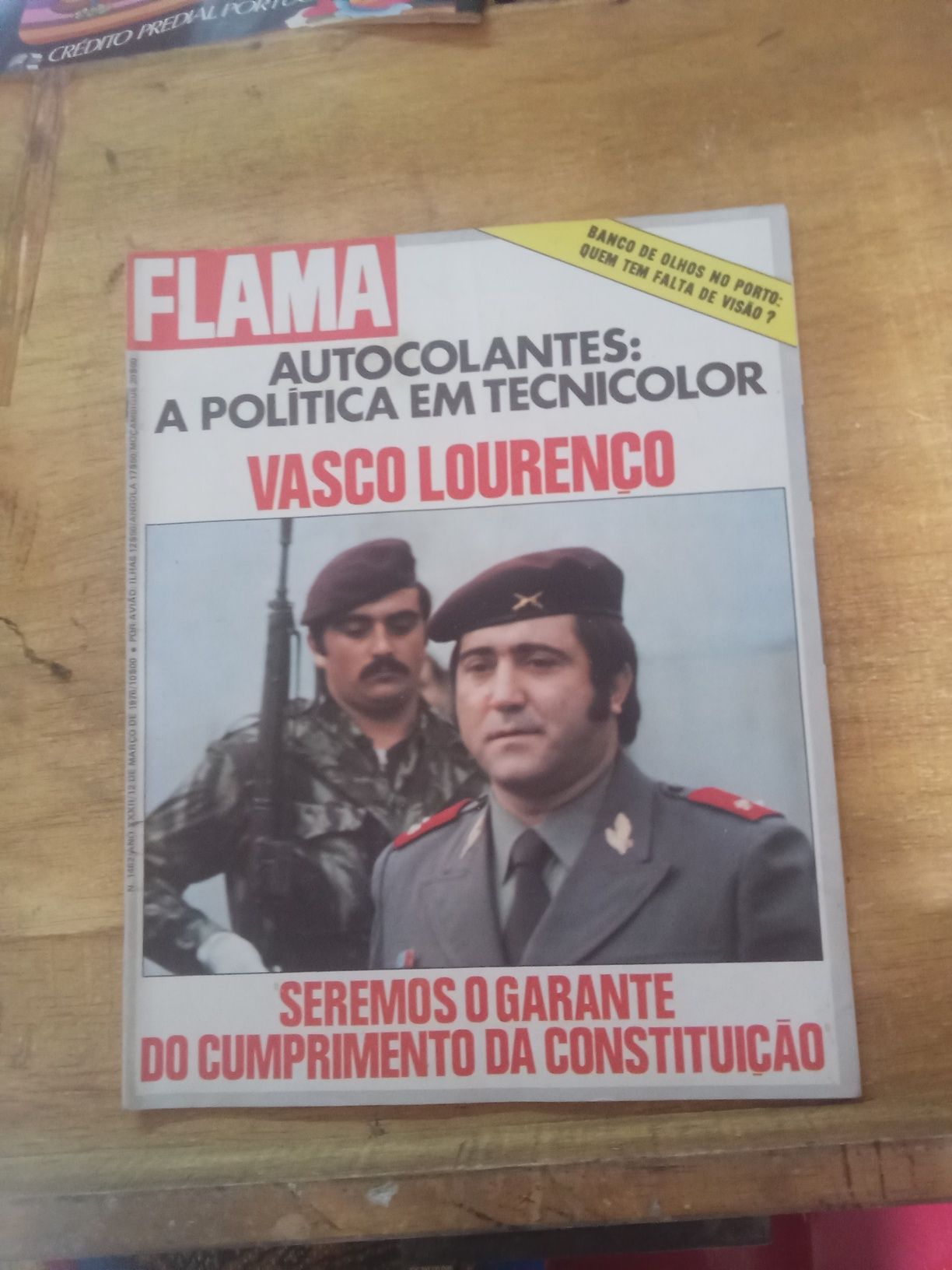 Flama março de 1976. Vasco Lourenço.