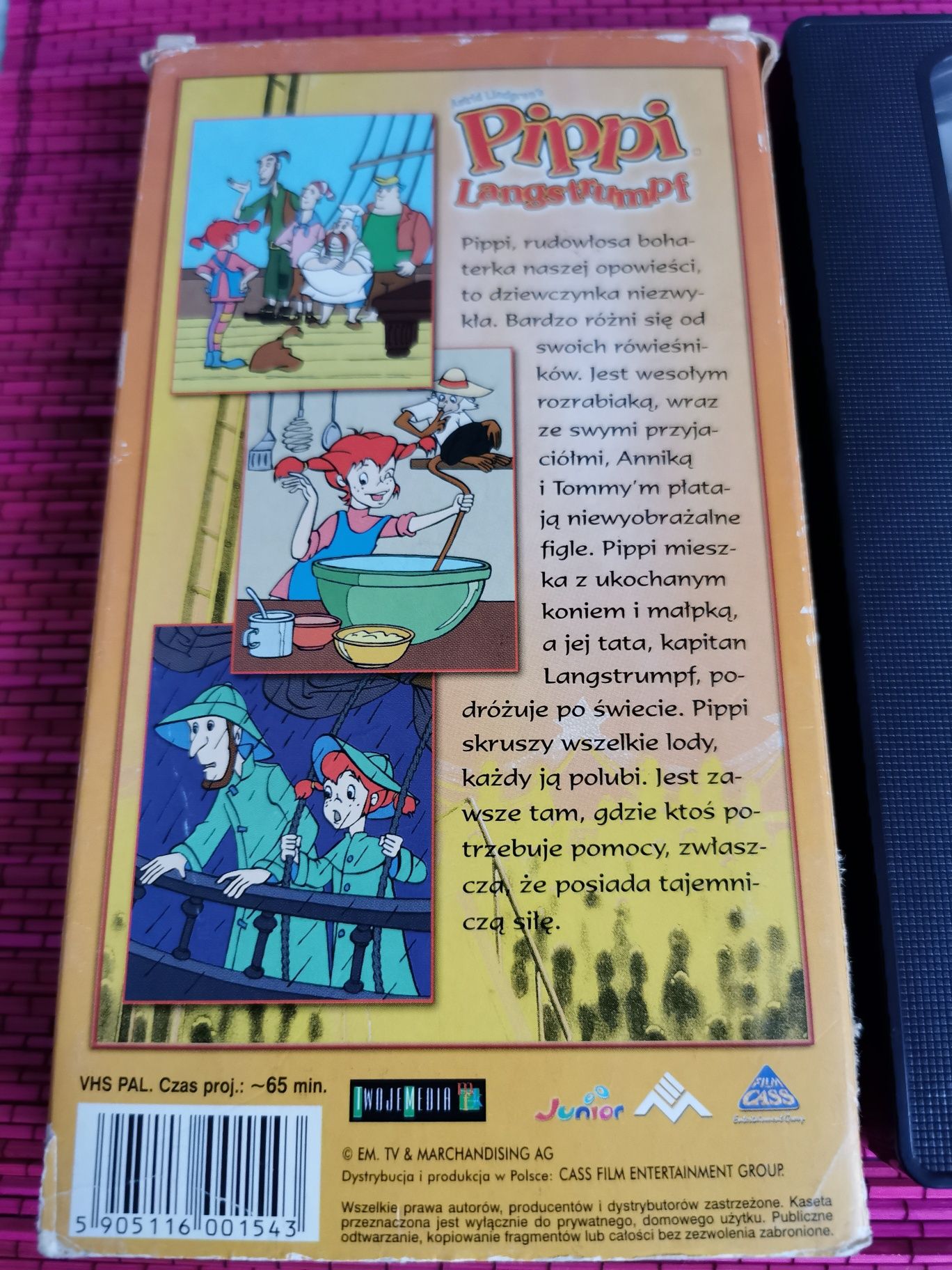 Pippi Langstrumpf kaseta VHS