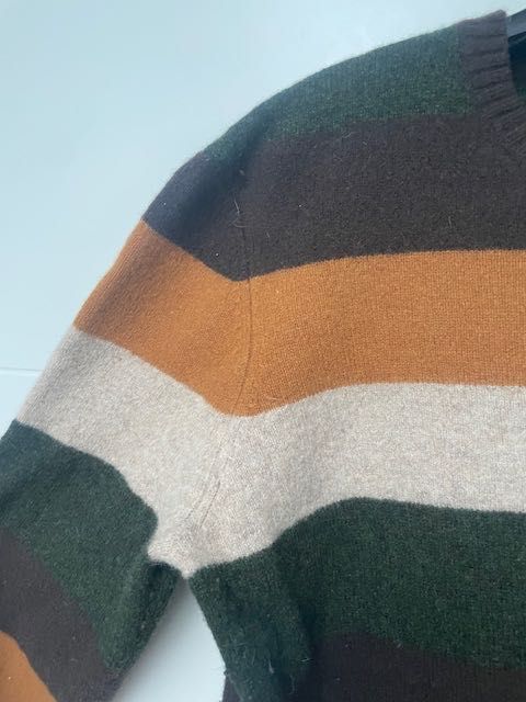 Sweter Henry Choice wełna w paski unisex ciepły w góry