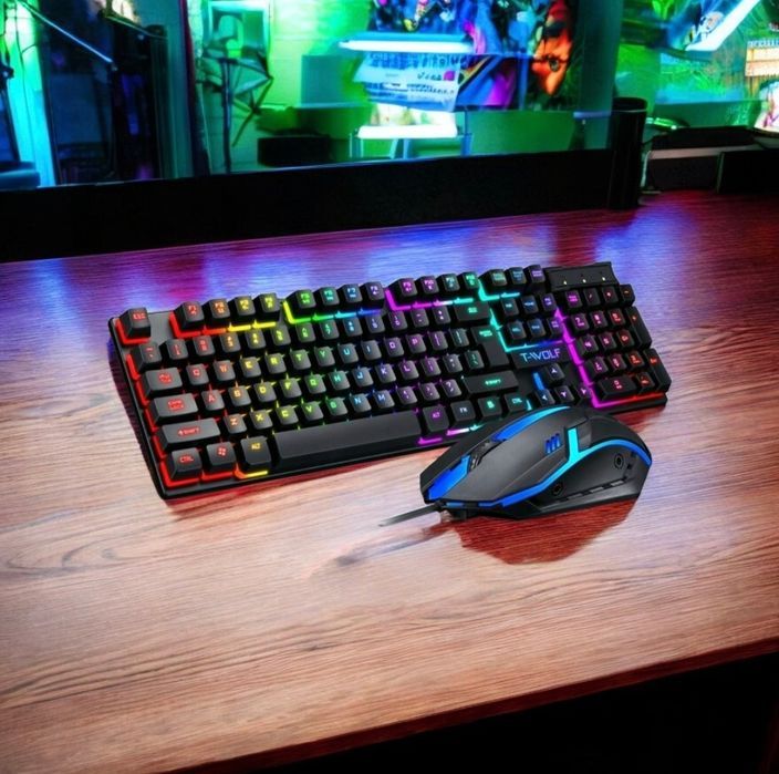 Nowy zestaw gamingowy podświetlana klawiatura mysz