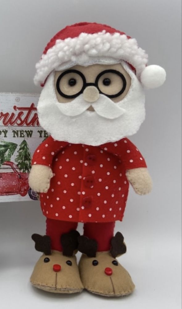 Boneco Pai Natal em feltro 25 cm