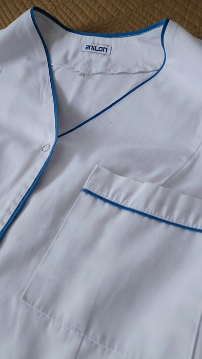 Odzież medyczna damska | biała góra mundurka | anilon