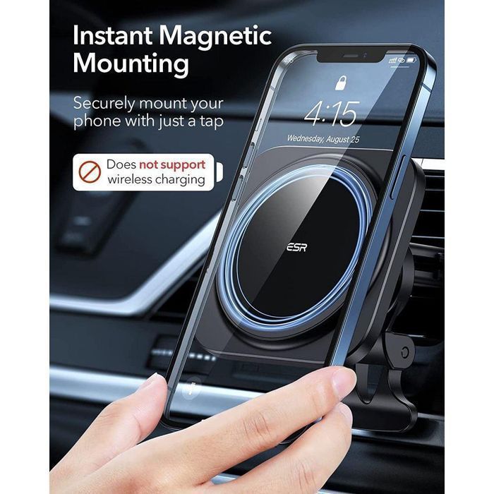 Esr Halolock Magnetic Magsafe Vent Car Mount Black