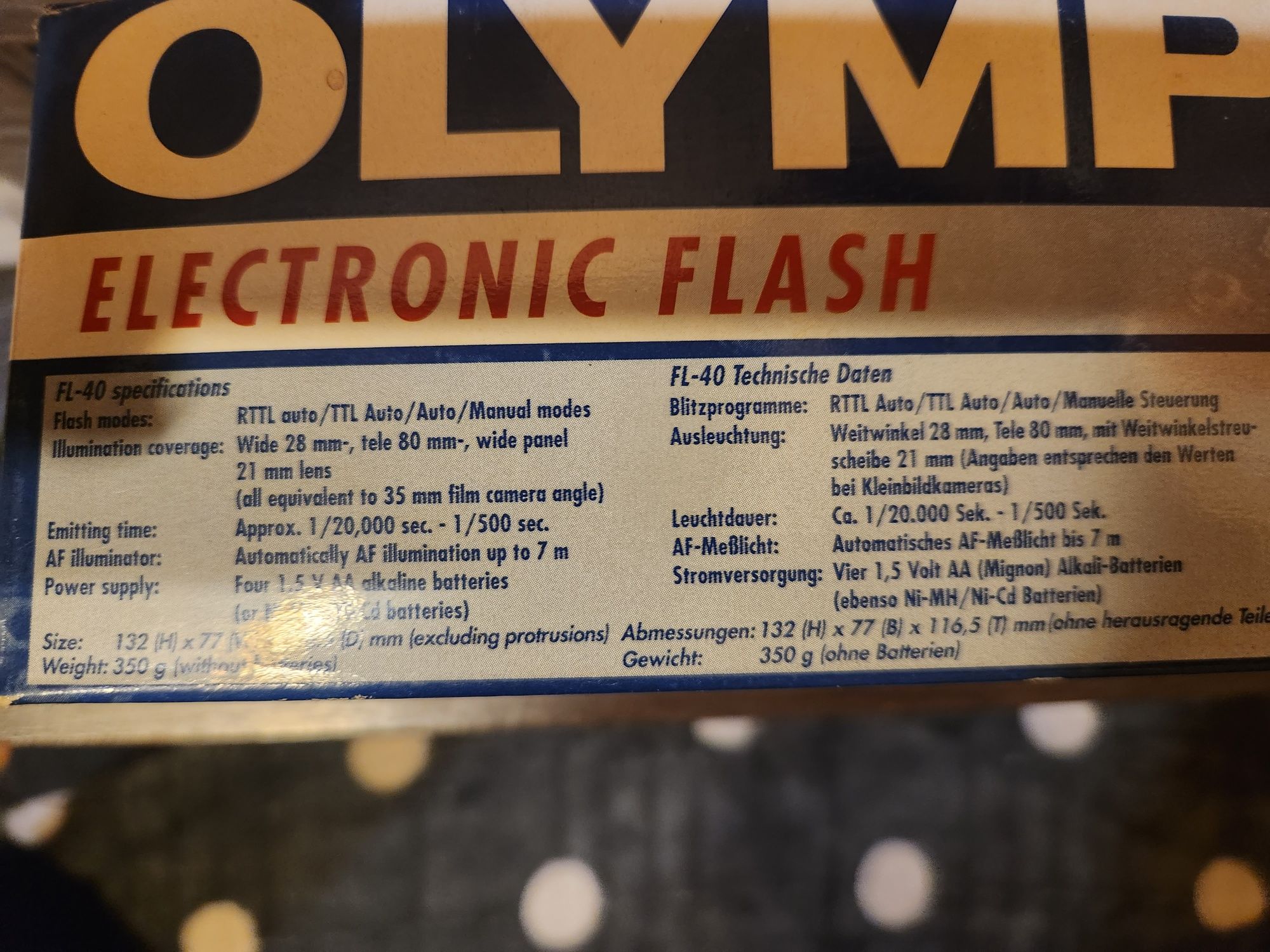 Olympus electronic flash FL-40