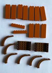 Lego mix - zestaw klocków brown i dark orange