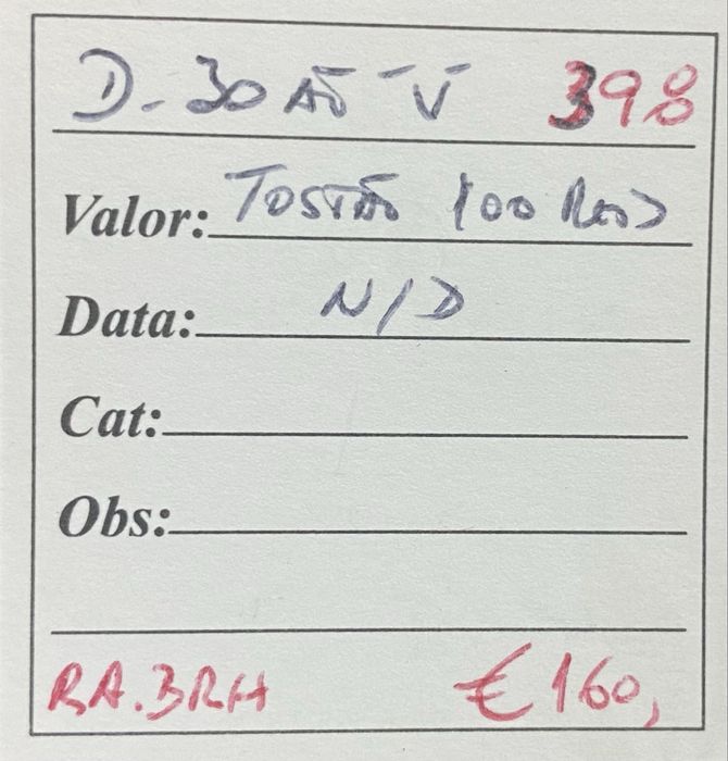 Moeda Tostao 100 Reis D JOAO V