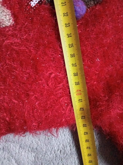 świąteczny sweter z reniferem, włochaty miękki 146