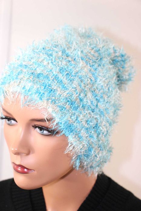 sj9 ciepła zimowa damska puszysta czapka one size