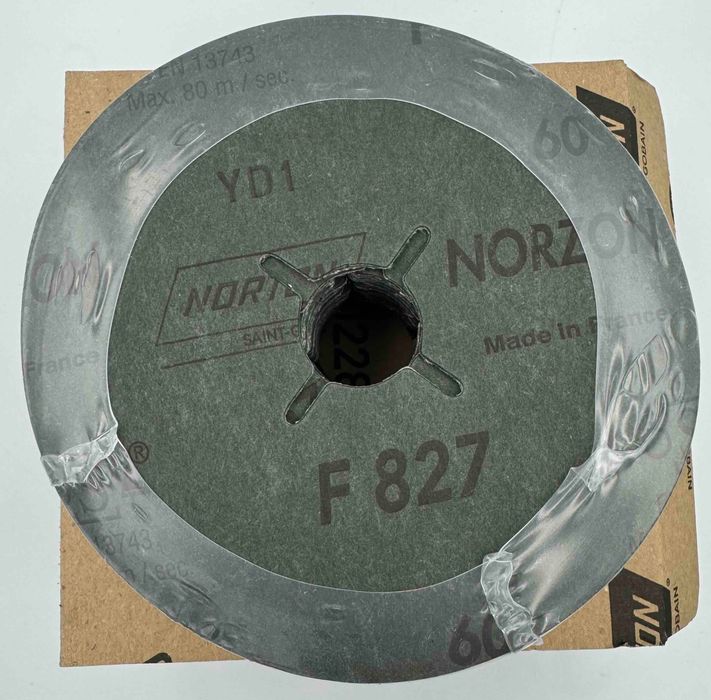 Krążek Fibrowy 125X22MM GR60 NORTON F827, tarcza fibrowa, dysk fibrowy