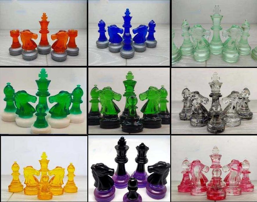 Ręcznie wykonana szachownica plansza warcaby żywica drewno egzotyczne