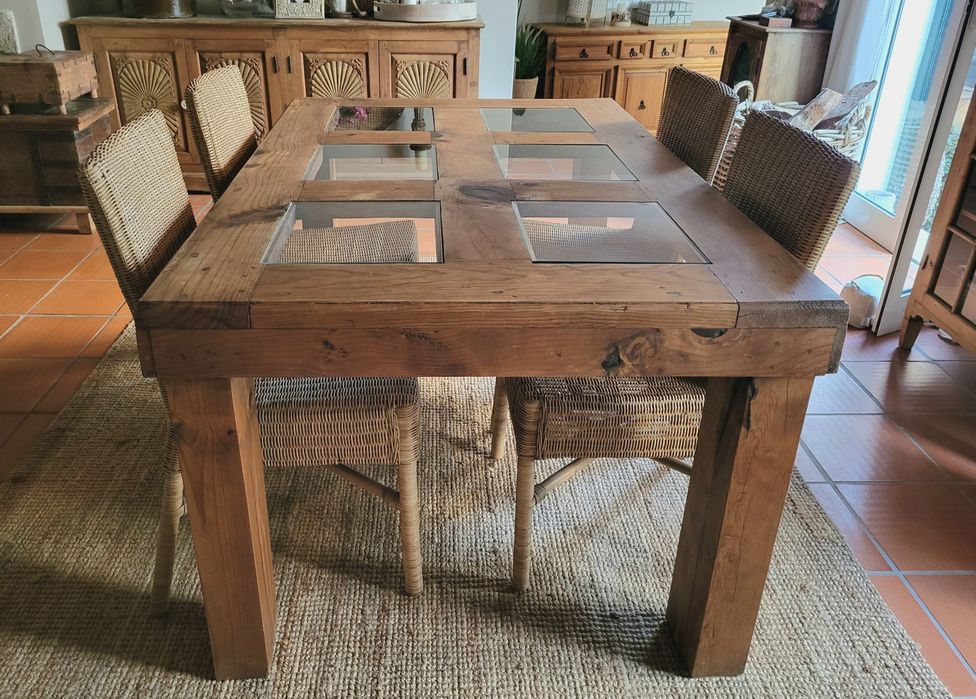 mesa, refeições, secretaria, mexicano, rustico