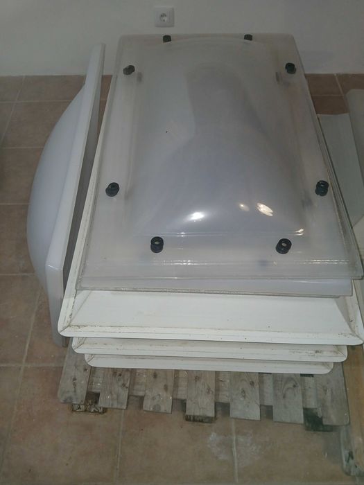 5 Claraboias Luzacril duplas elétricas nunca usadas
