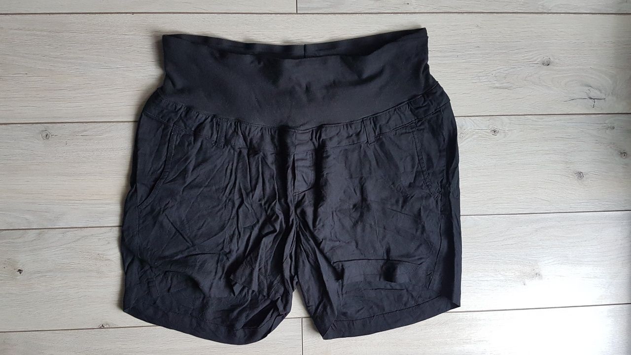 Spodenki spodnie ciążowe krótkie czarne H&M MAMA rozm. L