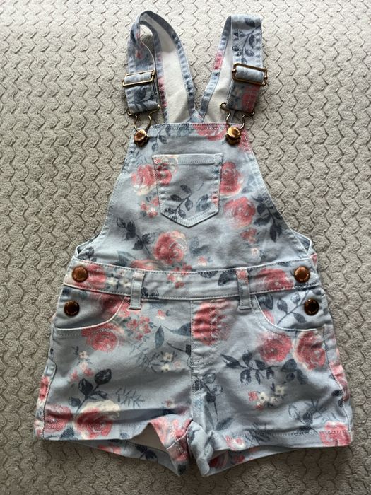 Ogrodniczki dziewczęce kwiaty Denim Co r. 98