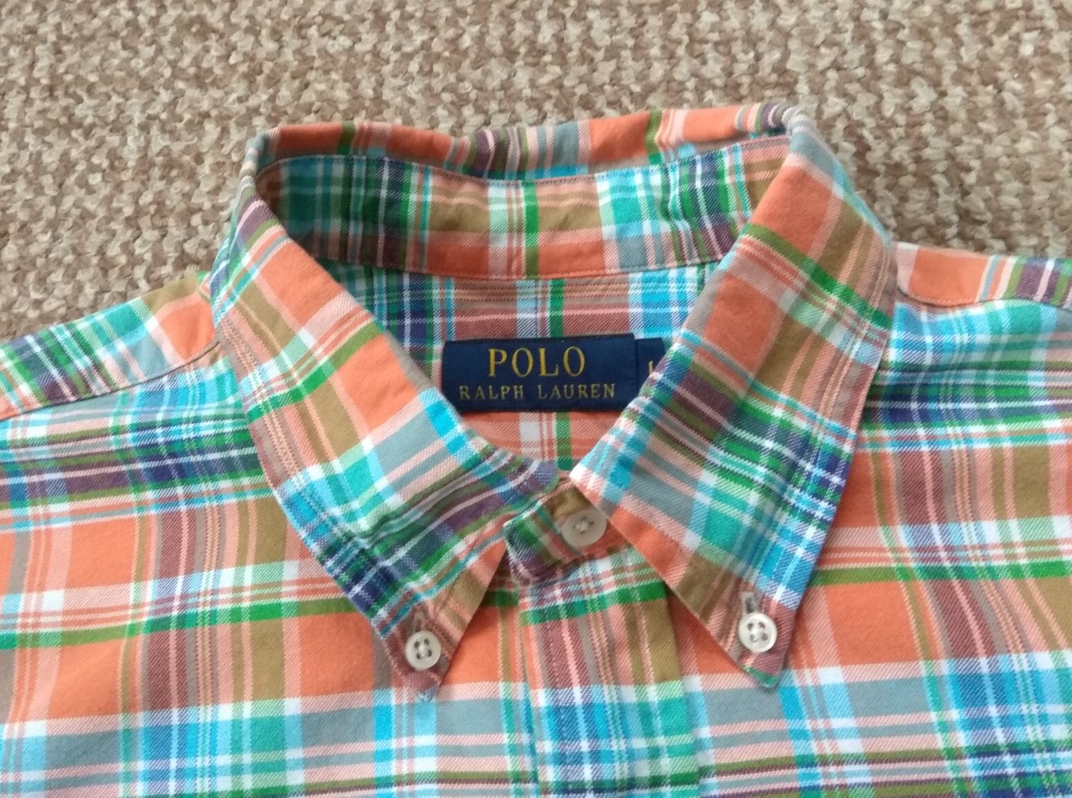 Polo Ralph Lauren сорочка в клітинку оригінал L яскрава