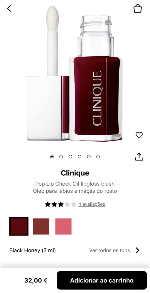 Batom Clinique Black Honey Lip Oil (NOVO)