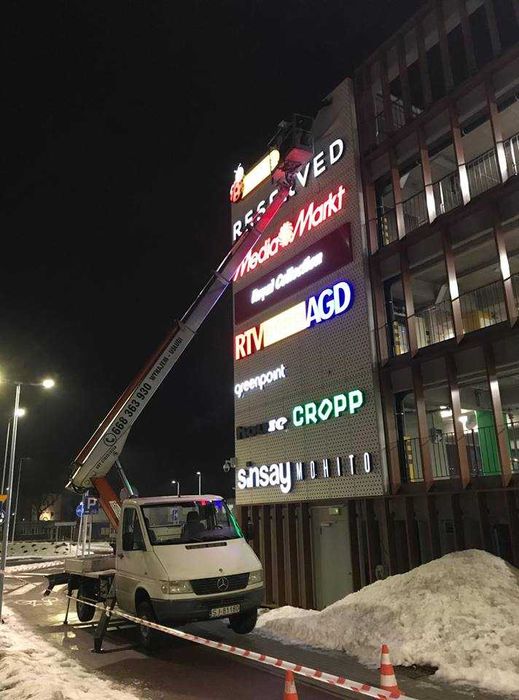 Zwyżka, podnośnik koszowy, wynajem do 40 metrów, podnośniki, zwyżki