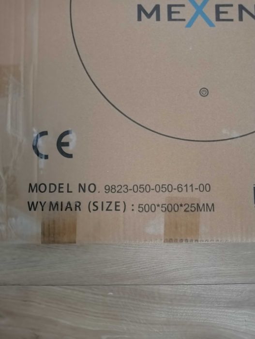 Nowe lustro łazienkowe podświetlane, okragłe 50 cm, antypara Mexen