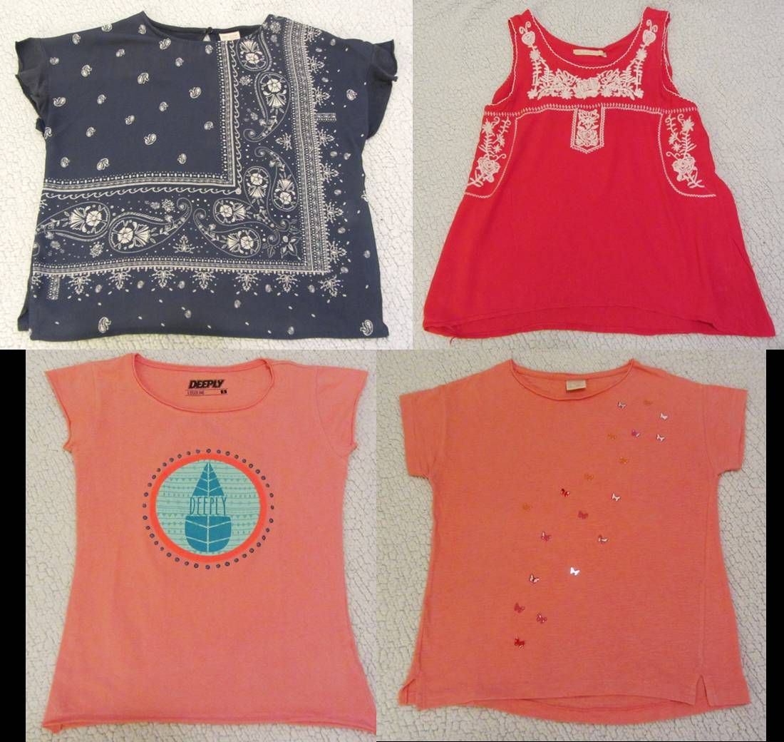 Conjunto 4 tshirts / blusas menina (9-10 anos)