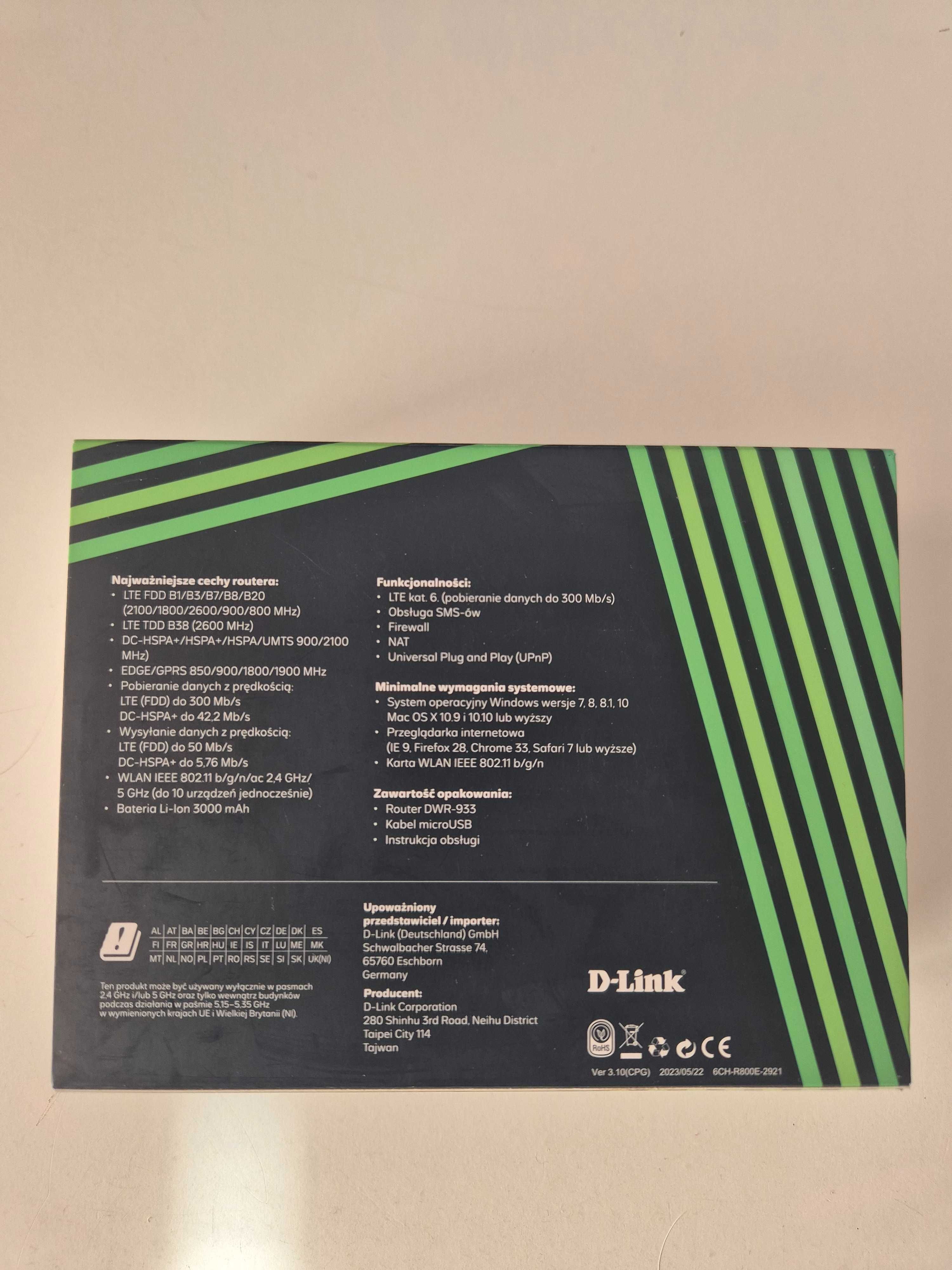Router mobilny D-Link DWR-933 B1 LTE