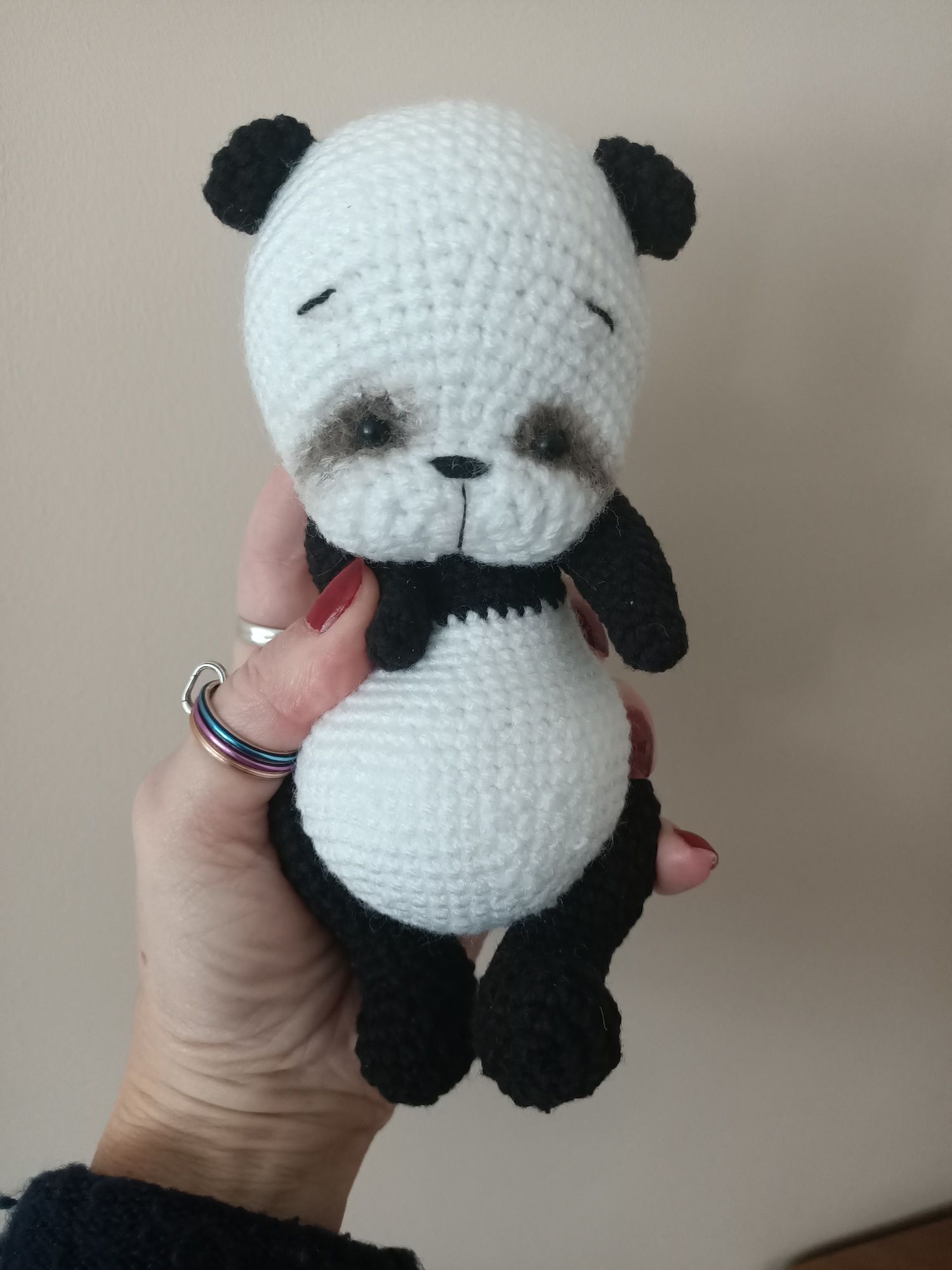 Śliczny miś panda amigurumi