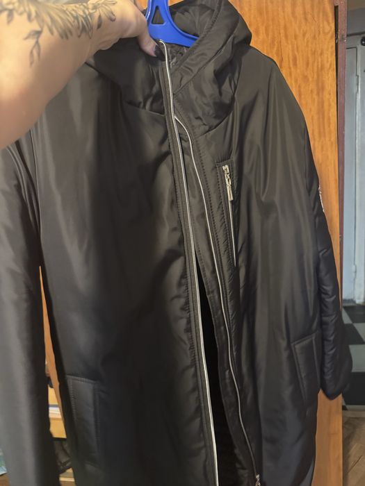 Мужской удленненый пуховик