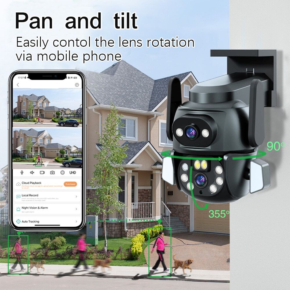 Камера IP 8mp ×8 zoom прожектор 2 об'єктива